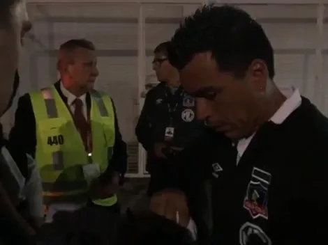 Esteban Paredes compartió con los hinchas en el Monumental