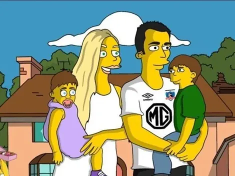 Mouche también muestra su versión en Los Simpson con camiseta de Colo Colo