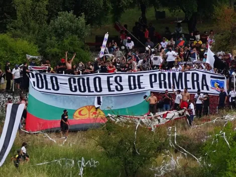 Hinchas de Colo Colo se toman el Cerro Condell para apoyar al Cacique