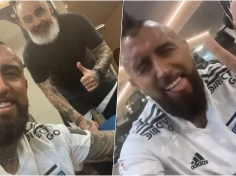 Vidal moja bien la alba en la previa del Superclásico