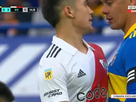 Solari no se le achica a Rojo en tenso cruce durante el River vs Boca