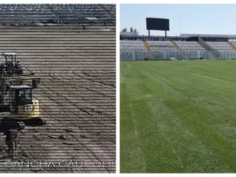 ¡Video! Así quedó la cancha del Estadio Monumental