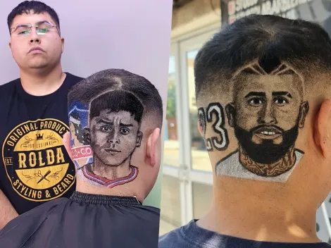 El barbero que diseña a jugadores en el cabello