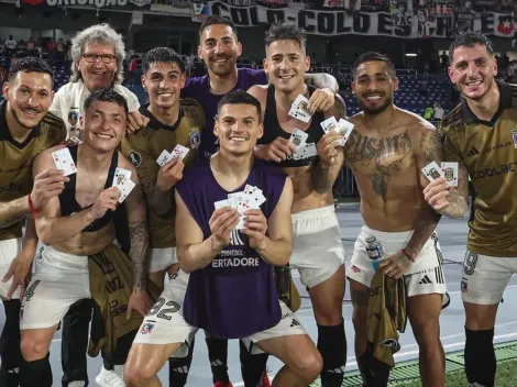 Con naipes: la nueva celebración de Colo Colo en Libertadores