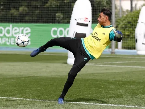 Keylor Navas fue ovacionado en un entrenamiento merengue