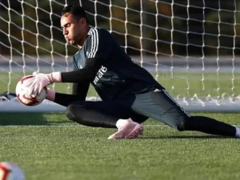 Keylor salió a entrenar y un diario lo llamó: Pantera Rosa