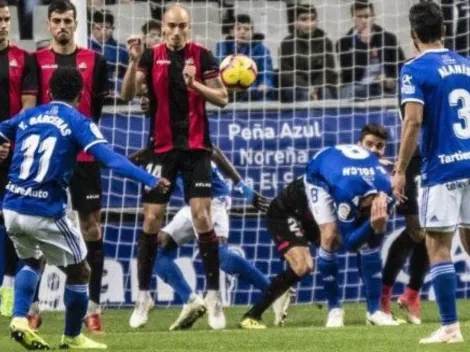 Bárcenas anotó este golazo en victoria de Real Oviedo