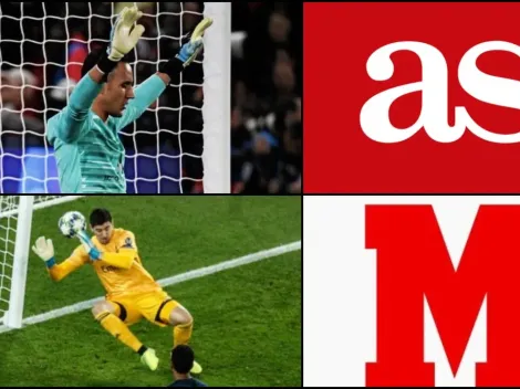 As y Marca destrozan a Courtois y extrañan a Keylor, después del PSG - Real Madrid