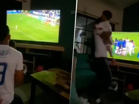 Viral: así festejó Bryan Moya la clasificación del Olimpia con su hijo