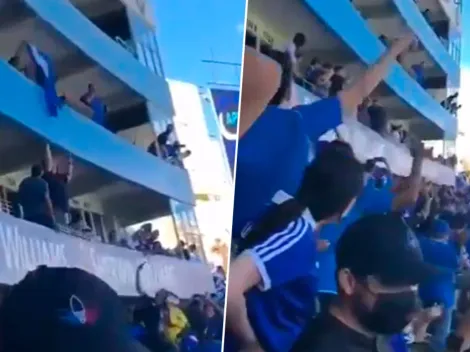 Aficionados de El Salvador roban bandera de Honduras [VIDEO]