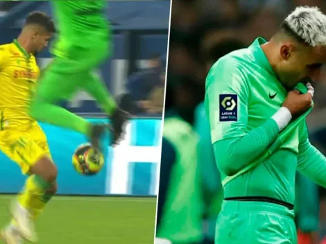 Keylor Navas se fue expulsado por una brutal patada [VIDEO]