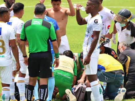 Jugador de Santa Lucía Cotzumalguapa se desploma en la cancha