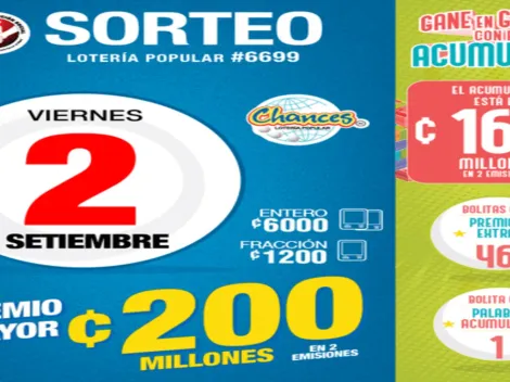 ◉ Chances de Costa Rica: números ganadores de HOY, viernes 2 de septiembre