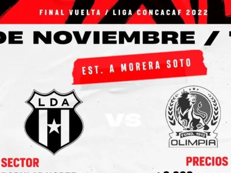 Arrancó venta de entradas para la final de vuelta de Liga Concacaf 2022 entre Alajuelense y Olimpia