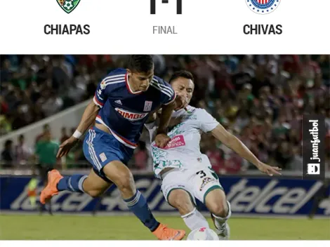 Chiapas rescata empate en casa contra Chivas, que sigue sin poder ganar