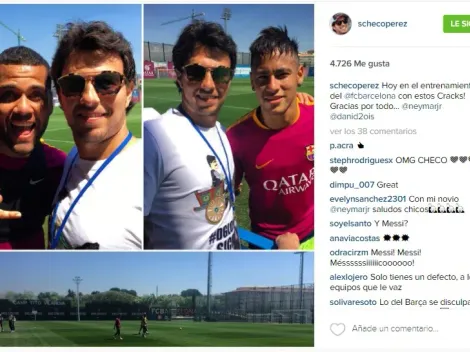 Checo Pérez convive con jugadores del Barcelona