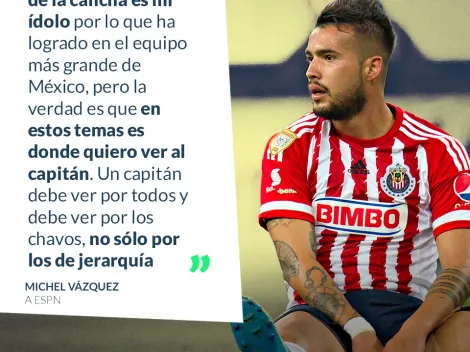 Michel Vázquez, molesto con Omar Bravo