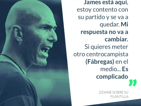 Zidane le cierra la puerta a James y Fábregas