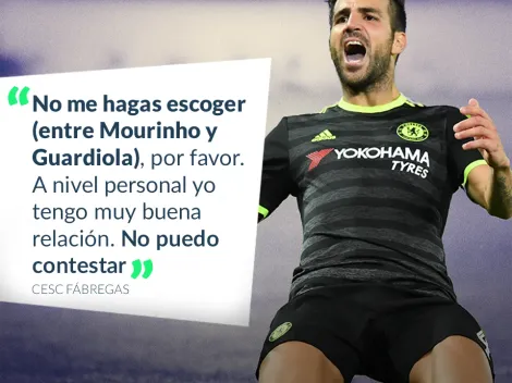 Cesc Fábregas no puede elegir entre Mourinho y Guardiola