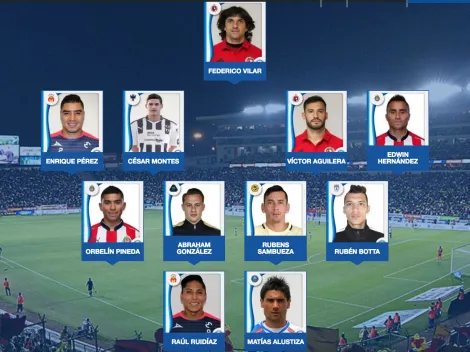 Dos chivas, un puma y un águila en el 11 ideal de la jornada