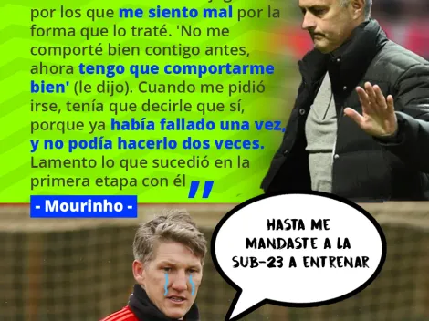 Nunca es tarde, Mou se arrepiente de cómo trató a Schweinsteiger