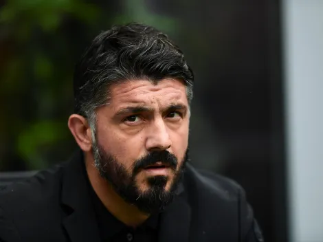 El gesto de crack de Gattuso con su cuerpo técnico 