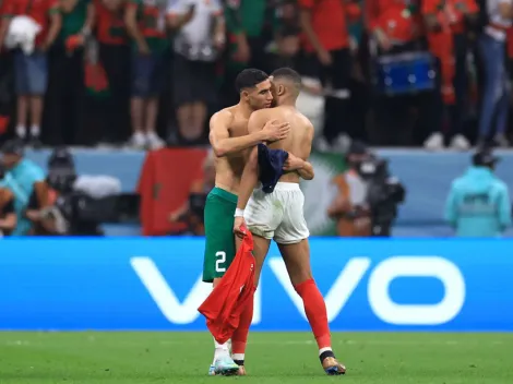 Hakimi y Mbappé nos regalan hermoso momento de amistad tras la semifinal | VIDEO