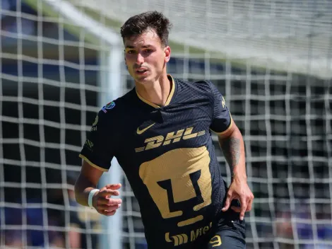 Juan Dinenno festeja un hecho histórico en Pumas, aunque no salió con la victoria