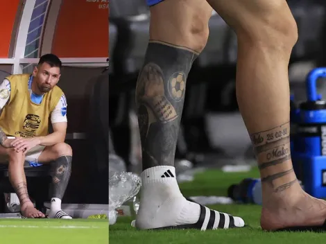 ¡Nunca mueras, internet! El loco y viral tatuaje de un aficionado del tobillo HINCHADO de Messi | VIDEO