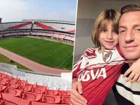 Maxi López y sus hijos: "Ya están bautizados en River"