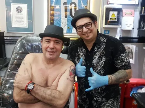 Costa Febre y su tatuaje imponente con el escudo de River