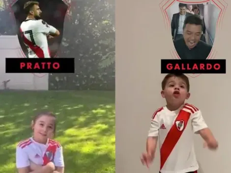 Los hijos de Enzo Pérez y M. Quarta, protagonistas del saludo del día del niño