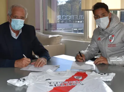 Flabián Londoño firmó su primer contrato en River