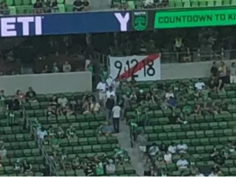 La bandera de la final de Madrid que apareció en la MLS