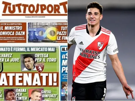 Julián Álvarez, en la tapa de Tuttosport