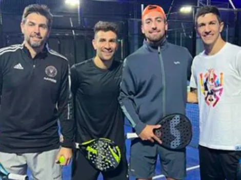 Ponzio jugó al padel con dos ex compañeros antes de su partido despedida