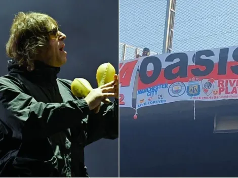 Liam Gallagher quedó enloquecido con una bandera que se colgó en el Monumental