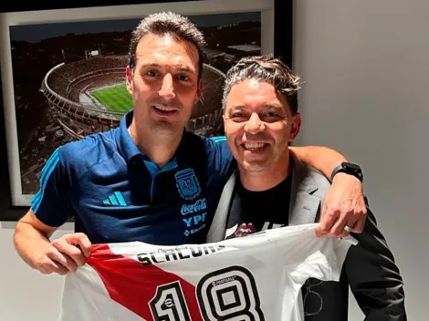 El encuentro de Gallardo con Scaloni en el Monumental