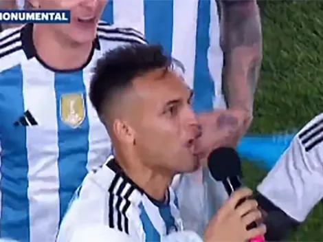 "El que no salta...": Lautaro Martínez volvió locos a los hinchas ¿y cantó una canción de River?