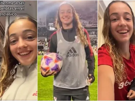 Delfina Lombardi, la alcanzapelotas que se llevó un tremendo regalo del superclásico