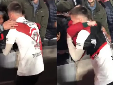 Hermoso gesto de Palavecino con un pequeño hincha