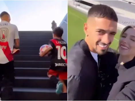 Hermoso video de la familia Lanzini disfrutando del Monumental