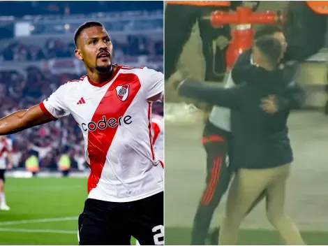 Desahogo total: el festejo especial de Demichelis en el gol de Rondón