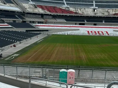 Después de los recitales y de la lluvia: ¿cómo llega el césped del Monumental al clásico contra Independiente?