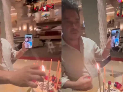 VIDEO | Gallardo festejó el cumpleaños de su pareja y reunió a toda la familia