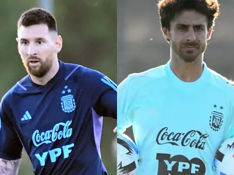 Directo al corazón de River: Messi a los pases con Aimar