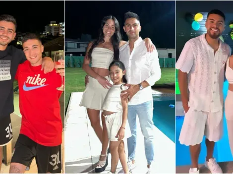 Así recibieron los jugadores de River el 2024 rodeados de sus afectos