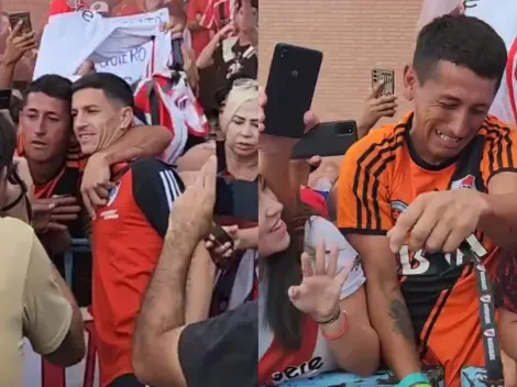 Nacho Fernández le cumplió el sueño a un hincha de River que quebró en llanto