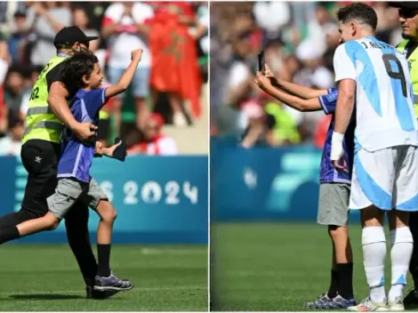 Hermoso: el gesto de Julián Álvarez con un nene en pleno bochorno de los Juegos Olímpicos