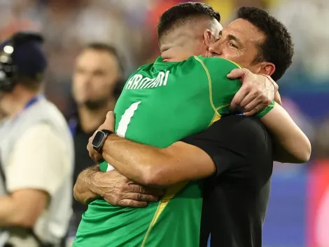 Scaloni llenó de elogios a Armani en su despedida de la Selección